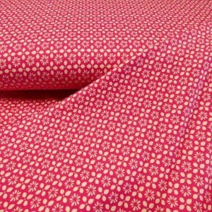 viscose tricot bloemetje roze