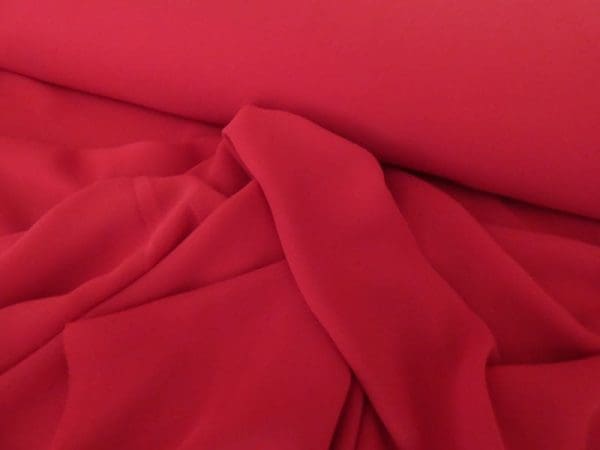 chiffon stof donker rood