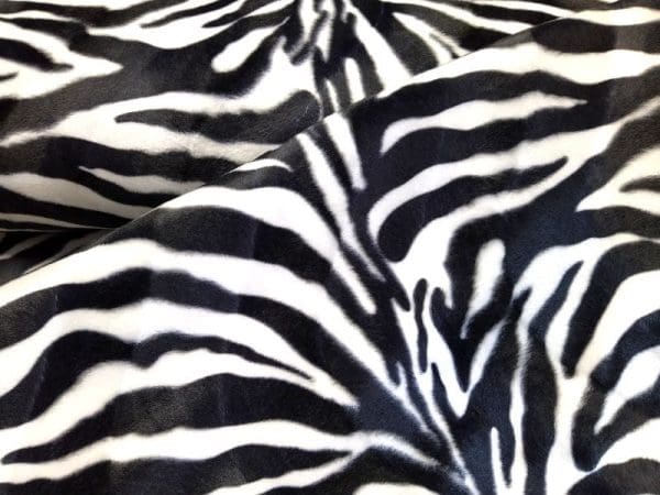 zebra print velboa