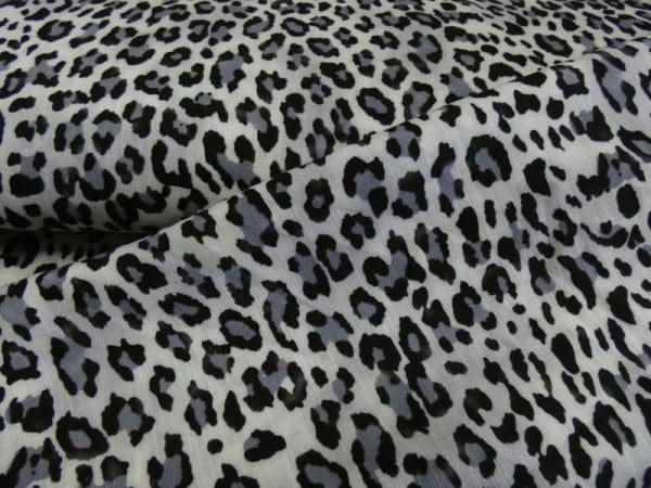 panter zwart ecru viscose