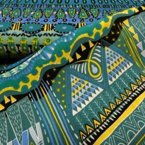 viscose stretch batik groen