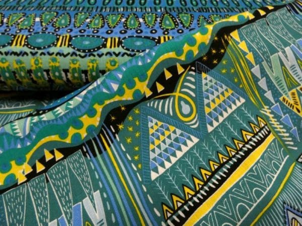 viscose stretch batik groen