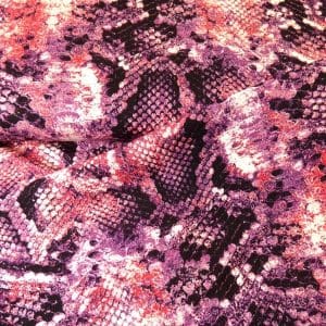 bedrukte tricot snake roze