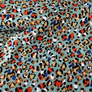 spot oud blauw bedrukte viscose