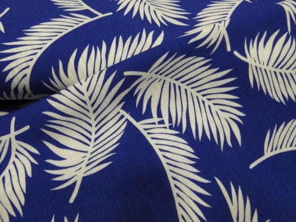 palmblad kobalt viscose crêpe