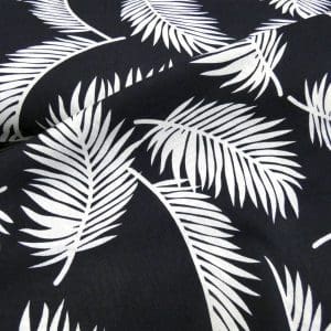 palmblad donker blauw viscose